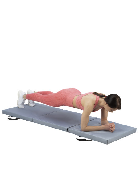 ГИМНАСТИЧЕСКИ МАТРАК СГЪВАЕМ 1800x600MM СИВ HMS PREMIUM