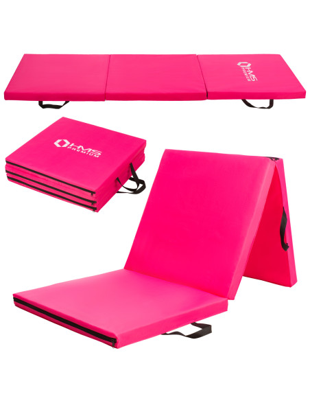 ГИМНАСТИЧЕСКИ МАТРАК СГЪВАЕМ 1800х600ММ РОЗОВ HMS PREMIUM