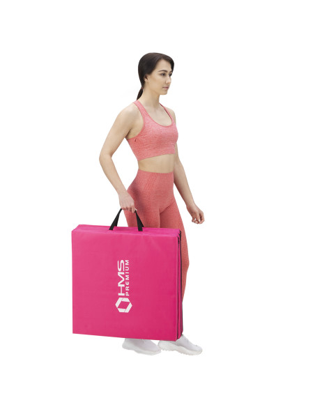 ГИМНАСТИЧЕСКИ МАТРАК СГЪВАЕМ 1800х600ММ РОЗОВ HMS PREMIUM