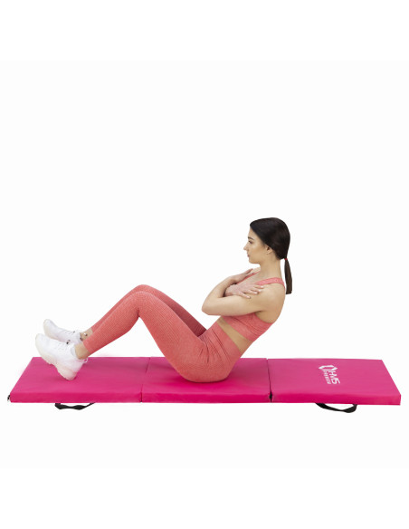 ГИМНАСТИЧЕСКИ МАТРАК СГЪВАЕМ 1800х600ММ РОЗОВ HMS PREMIUM