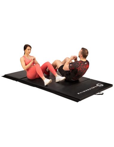 ГИМНАСТИЧЕСКИ МАТРАК СГЪВАЕМ 2400x1200 ММ ЧЕРЕН HMS PREMIUM