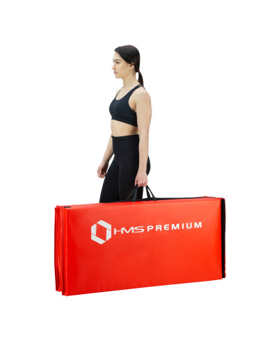 ГИМНАСТИЧЕСКИ МАТРАК СГЪВАЕМ 2400x1200 ММ ЧЕРВЕН HMS PREMIUM