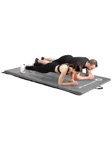 ГИМНАСТИЧЕСКИ МАТРАК СГЪВАЕМ 2400x1200 ММ СИВ HMS PREMIUM