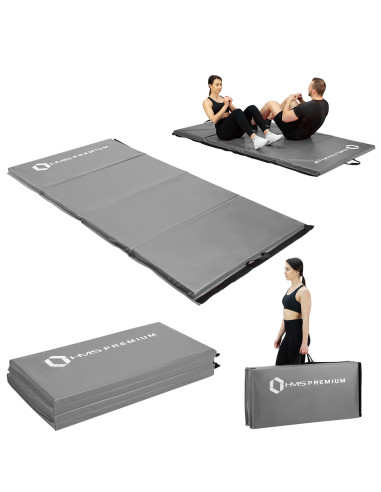 ГИМНАСТИЧЕСКИ МАТРАК СГЪВАЕМ 2400x1200 ММ СИВ HMS PREMIUM