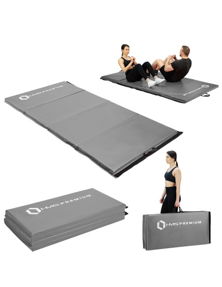 ГИМНАСТИЧЕСКИ МАТРАК СГЪВАЕМ 2400x1200 ММ СИВ HMS PREMIUM