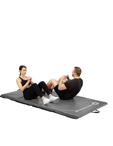 ГИМНАСТИЧЕСКИ МАТРАК СГЪВАЕМ 2400x1200 ММ СИВ HMS PREMIUM