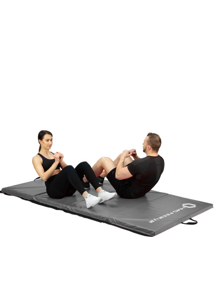 ГИМНАСТИЧЕСКИ МАТРАК СГЪВАЕМ 2400x1200 ММ СИВ HMS PREMIUM