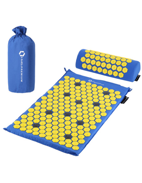 ТЪМНО СИН КОМПЛЕКТ АКУПРЕСУРНА ПОСТИЛКА HMS PREMIUM