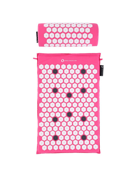 РОЗОВ КОМПЛЕКТ АКУПРЕСУРНА ПОСТИЛКА HMS PREMIUM