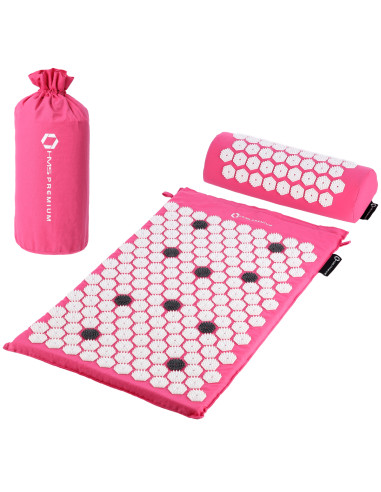 РОЗОВ КОМПЛЕКТ АКУПРЕСУРНА ПОСТИЛКА HMS PREMIUM