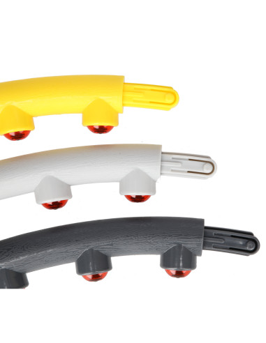 СИВО-ЖЪЛТ МАСАЖЕН ОБЧЪЧ HULA HOOP С МАГНИТИ 85 СМ HMS