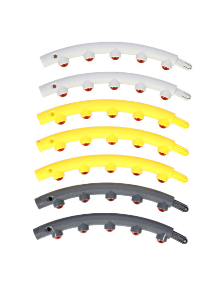 СИВО-ЖЪЛТ МАСАЖЕН ОБЧЪЧ HULA HOOP С МАГНИТИ 85 СМ HMS