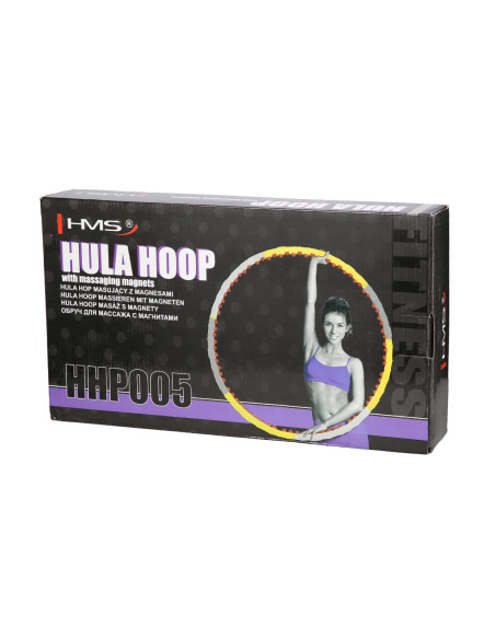 СИВО-ЖЪЛТ МАСАЖЕН ОБЧЪЧ HULA HOOP С МАГНИТИ 85 СМ HMS