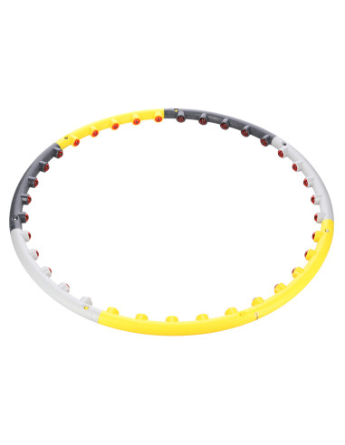 СИВО-ЖЪЛТ МАСАЖЕН ОБЧЪЧ HULA HOOP С МАГНИТИ 85 СМ HMS