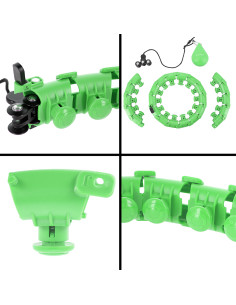 ЗЕЛЕН ХУЛА ХУП С ТОЧКИ ЗА МАСАЖ И ГРАВИТАЦИОННА ТОПКА HMS