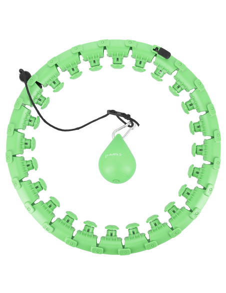 ЗЕЛЕН ХУЛА ХУП С ТОЧКИ ЗА МАСАЖ И ГРАВИТАЦИОННА ТОПКА HMS