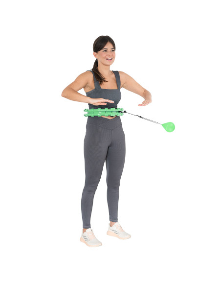 ЗЕЛЕН ХУЛА ХУП С ТОЧКИ ЗА МАСАЖ И ГРАВИТАЦИОННА ТОПКА HMS