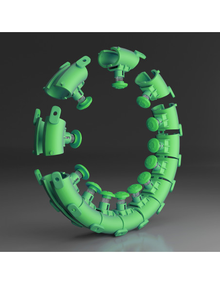 ЗЕЛЕН ХУЛА ХУП С ТОЧКИ ЗА МАСАЖ И ГРАВИТАЦИОННА ТОПКА HMS