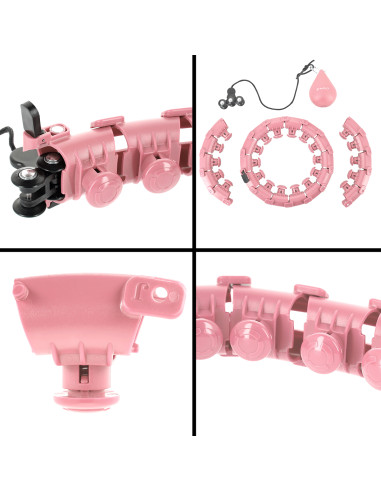 РОЗОВ ХУЛА ХУП С ТОЧКИ ЗА МАСАЖ И ГРАВИТАЦИОННА ТОПКА HMS