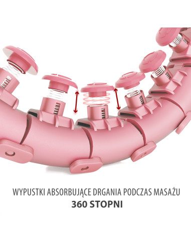 РОЗОВ ХУЛА ХУП С ТОЧКИ ЗА МАСАЖ И ГРАВИТАЦИОННА ТОПКА HMS