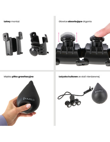 ЧЕРЕН ХУЛА ХУП С МАСАЖНИ ТОЧКИ И ГРАВИТАЦИОННА ТОПКА HMS