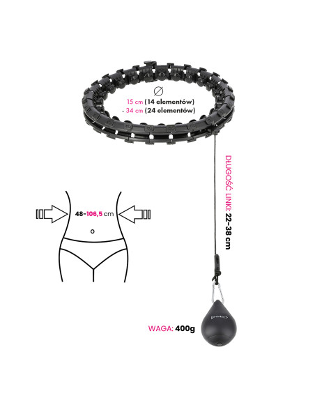 ЧЕРЕН ХУЛА ХУП С МАСАЖНИ ТОЧКИ И ГРАВИТАЦИОННА ТОПКА HMS