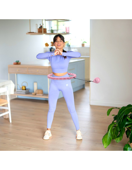 ХУЛА ХУП СВЕТЛО РОЗОВ С МАСАЖНИ ТОЧКИ И ГРАВИТАЦИОННА ТОПКА HMS