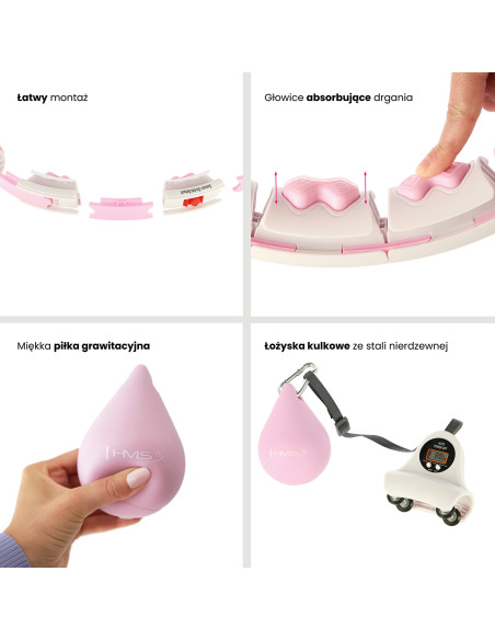 РОЗОВ ХУЛА ОБЧЪЧ С МАСАЖНИ ТОЧКИ И ГРАВИТАЦИОННА ТОПКА + БРОЯЧ HMS