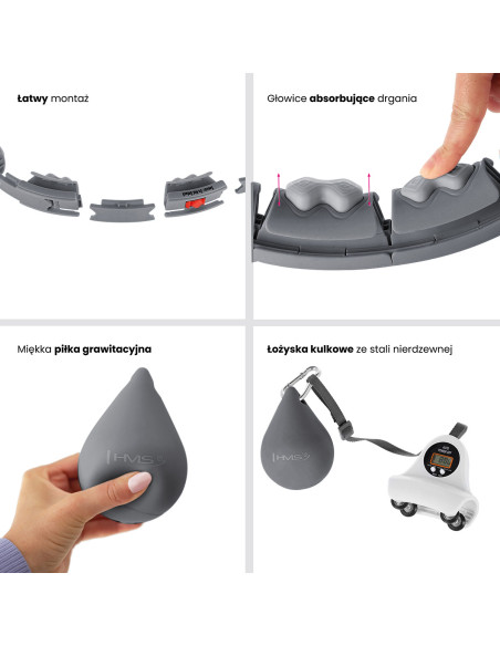 ЧЕРЕН ХУЛА ХУП С МАСАЖНИ ТОЧКИ И ГРАВИТАЦИОННА ТОПКА + БРОЯЧ HMS