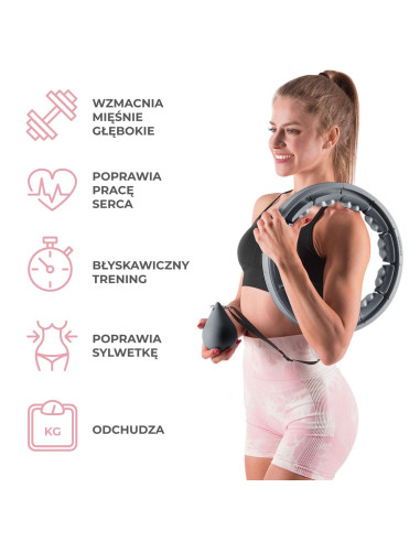 ЧЕРЕН ХУЛА ХУП С МАСАЖНИ ТОЧКИ И ГРАВИТАЦИОННА ТОПКА + БРОЯЧ HMS