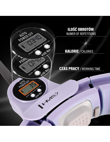 ХУЛА ХУП ВИОЛЕТОВ С МАСАЖНИ ТОЧКИ И ГРАВИТАЦИОННА ТОПКА + БРОЯЧ HMS