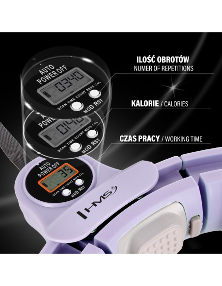 ХУЛА ХУП ВИОЛЕТОВ С МАСАЖНИ ТОЧКИ И ГРАВИТАЦИОННА ТОПКА + БРОЯЧ HMS