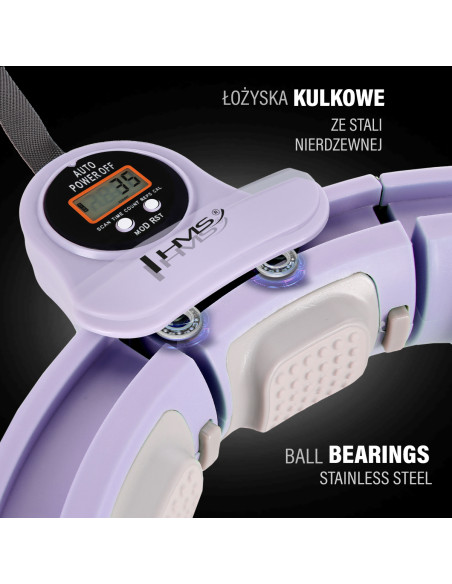 ХУЛА ХУП ВИОЛЕТОВ С МАСАЖНИ ТОЧКИ И ГРАВИТАЦИОННА ТОПКА + БРОЯЧ HMS