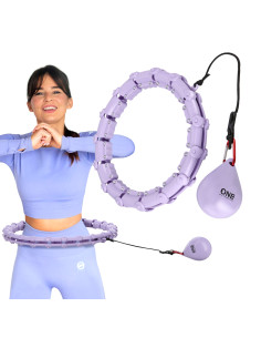 ХУЛА ХУП ВИОЛЕТОВ С МАСАЖНИ ТОЧКИ И GRAVITY BALL ONE FITNESS