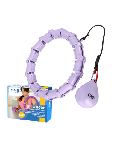 ХУЛА ХУП ВИОЛЕТОВ С МАСАЖНИ ТОЧКИ И GRAVITY BALL ONE FITNESS