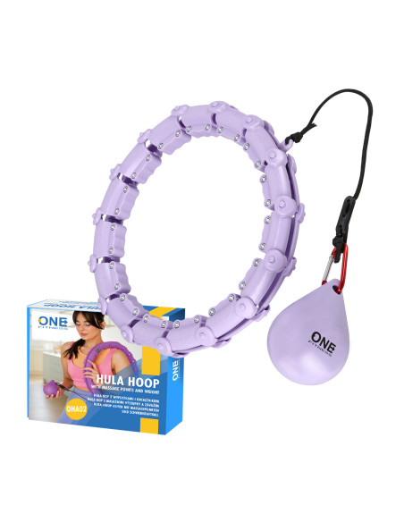 ХУЛА ХУП ВИОЛЕТОВ С МАСАЖНИ ТОЧКИ И GRAVITY BALL ONE FITNESS