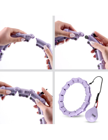 ХУЛА ХУП ВИОЛЕТОВ С МАСАЖНИ ТОЧКИ И GRAVITY BALL ONE FITNESS