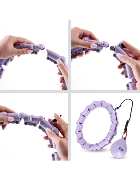 ХУЛА ХУП ВИОЛЕТОВ С МАСАЖНИ ТОЧКИ И GRAVITY BALL ONE FITNESS