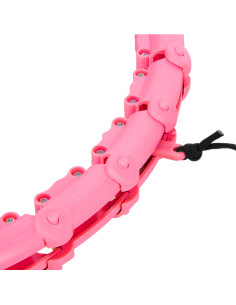 Розов HULA HOOP с точки за масаж и гравитационна топка ONE FITNESS