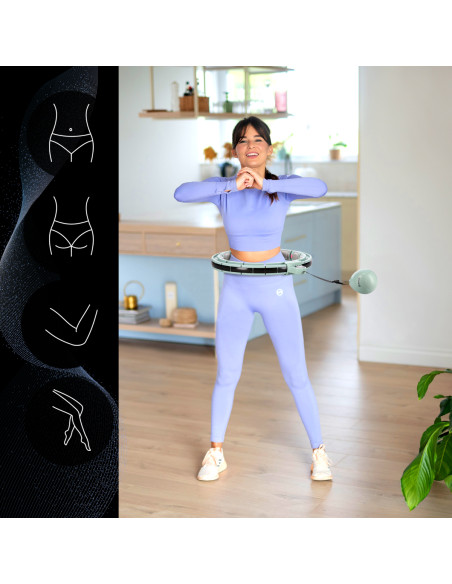 HHM13 HULA HOOP ЗЕЛЕН С МАГНИТИ И БРОЯЧ HMS + КОЛАН ЗА ОТСЛАБВАНЕ BR163 ЧЕРВЕН