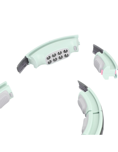 HHM13 HULA HOOP ЗЕЛЕН С МАГНИТИ И БРОЯЧ HMS + КОЛАН ЗА ОТСЛАБВАНЕ BR163 ЧЕРВЕН