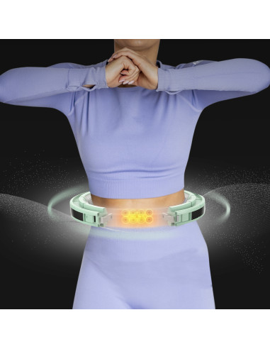 HHM13 HULA HOOP ЗЕЛЕН С МАГНИТИ И БРОЯЧ HMS + КОЛАН ЗА ОТСЛАБВАНЕ BR163 ЧЕРВЕН