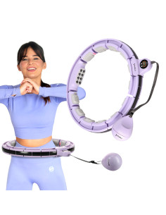 HHM13 HULA HOOP ВИОЛЕТОВ С МАГНИТИ И БРОЯЧ HMS + КОЛАН ЗА ОТСЛАБВАНЕ BR163 ЧЕРЕН