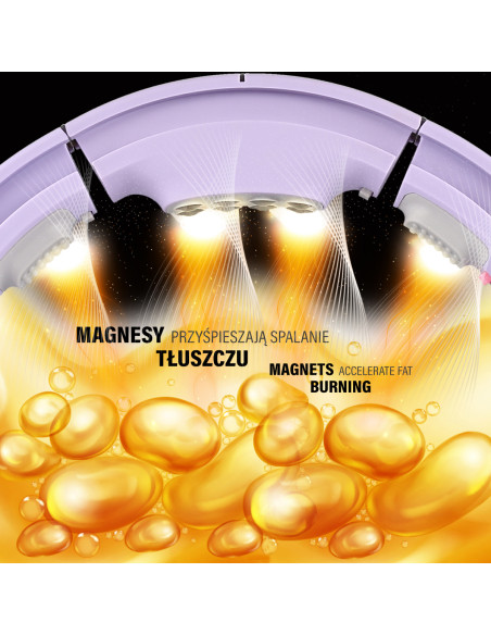 HHM13 HULA HOOP ВИОЛЕТОВ С МАГНИТИ И БРОЯЧ HMS + КОЛАН ЗА ОТСЛАБВАНЕ BR163 ЧЕРЕН