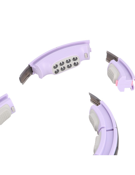 HHM13 HULA HOOP ВИОЛЕТОВ С МАГНИТИ И БРОЯЧ HMS + КОЛАН ЗА ОТСЛАБВАНЕ BR163 ЧЕРЕН