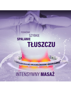 HHM14 HULA HOOP ВИОЛЕТОВ С МАГНИТИ И БРОЯЧ HMS + КОЛАН ЗА ОТСЛАБВАНЕ BR163 ЧЕРЕН