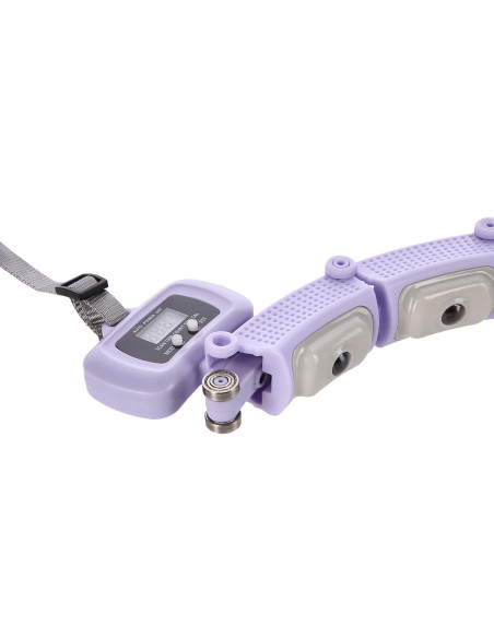 HHM14 HULA HOOP ВИОЛЕТОВ С МАГНИТИ И БРОЯЧ HMS + КОЛАН ЗА ОТСЛАБВАНЕ BR163 ЧЕРЕН