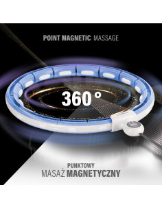 HHM15 HULA HOOP СИН С МАГНИТИ И БРОЯЧ HMS + КОЛАН ЗА ОТСЛАБВАНЕ BR163 ЧЕРВЕН