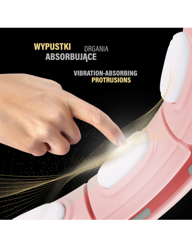 HHM15 HULA HOOP РОЗОВ С МАГНИТИ И БРОЯЧ HMS + КОЛАН ЗА ОТСЛАБВАНЕ BR163 ЧЕРВЕН