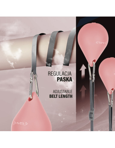 HHM15 HULA HOOP РОЗОВ С МАГНИТИ И БРОЯЧ HMS + КОЛАН ЗА ОТСЛАБВАНЕ BR163 ЧЕРВЕН